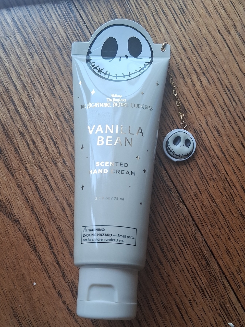 Disney Vanilla Bean Scented Hand Cream with Jack Skellington Charm - White